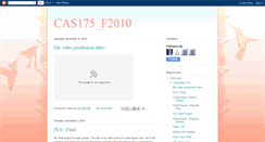 Desktop Screenshot of cas175-f2010.blogspot.com