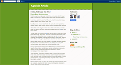 Desktop Screenshot of agrobizarticle.blogspot.com