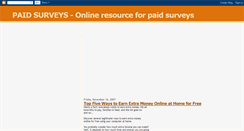 Desktop Screenshot of getmoney4surveys.blogspot.com