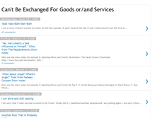 Tablet Screenshot of cantbeexchanged.blogspot.com