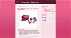 Desktop Screenshot of pink-horse-care-equipment.blogspot.com