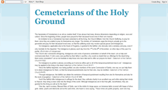 Desktop Screenshot of cemeteriansoftheholyground.blogspot.com