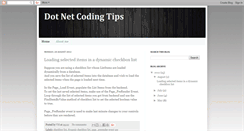 Desktop Screenshot of dotnetcodingtips.blogspot.com