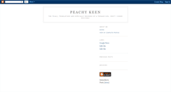 Desktop Screenshot of peachykeen.blogspot.com