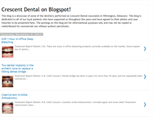 Tablet Screenshot of crescentdentalde.blogspot.com