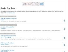 Tablet Screenshot of perks4pets.blogspot.com