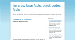 Desktop Screenshot of jimcrowlawsfacts.blogspot.com