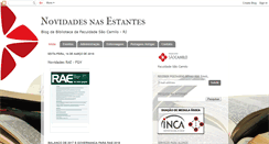 Desktop Screenshot of novidadesnasestantes.blogspot.com
