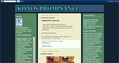 Desktop Screenshot of khalisprominanceblog.blogspot.com