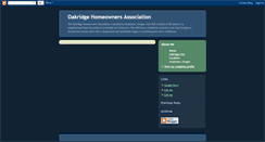 Desktop Screenshot of oakridgehoa.blogspot.com