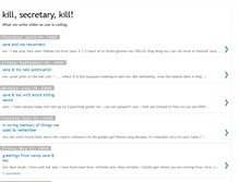Tablet Screenshot of killsecretarykill.blogspot.com