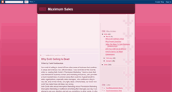 Desktop Screenshot of maximum-sales.blogspot.com