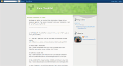 Desktop Screenshot of carschecklist.blogspot.com