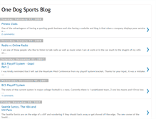 Tablet Screenshot of onedogsports.blogspot.com