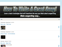 Tablet Screenshot of howtowritegreatsongs.blogspot.com