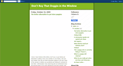 Desktop Screenshot of dontbuythatdoggieinthewindow.blogspot.com