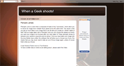 Desktop Screenshot of geek2shoot.blogspot.com