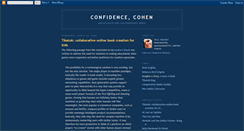 Desktop Screenshot of confidencecohen.blogspot.com