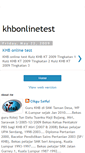 Mobile Screenshot of khbonlinetest.blogspot.com