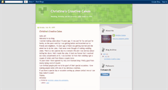 Desktop Screenshot of christinescreativecakes.blogspot.com