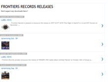 Tablet Screenshot of frontiers-records-releases.blogspot.com