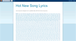 Desktop Screenshot of new-song-lyrics.blogspot.com