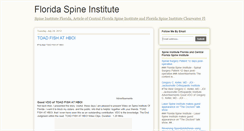 Desktop Screenshot of floridaspineinstitute.blogspot.com
