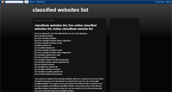 Desktop Screenshot of classified-websites-list.blogspot.com