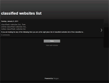 Tablet Screenshot of classified-websites-list.blogspot.com
