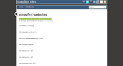 Desktop Screenshot of classified-website-list.blogspot.com