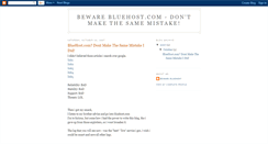 Desktop Screenshot of beware-bluehost.blogspot.com