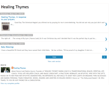Tablet Screenshot of healingthymes.blogspot.com