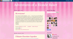 Desktop Screenshot of adventuresofablondebaker.blogspot.com