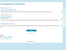 Tablet Screenshot of forecastedinvestments.blogspot.com