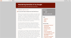 Desktop Screenshot of meanderingblemish.blogspot.com