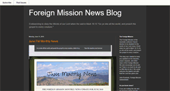 Desktop Screenshot of foreignmissionnewsblog.blogspot.com