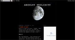 Desktop Screenshot of absolutprolixity.blogspot.com