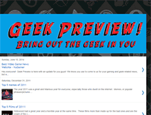 Tablet Screenshot of geekpreview.blogspot.com