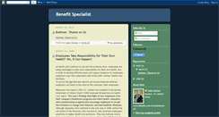 Desktop Screenshot of benefitspecialist.blogspot.com