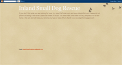 Desktop Screenshot of inlandsmalldogrescue.blogspot.com