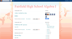 Desktop Screenshot of fairfieldalgebra.blogspot.com