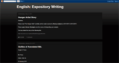 Desktop Screenshot of expositoryenglish.blogspot.com