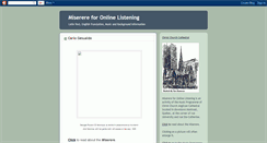 Desktop Screenshot of miserereonline.blogspot.com
