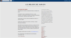 Desktop Screenshot of lomejordevarios.blogspot.com