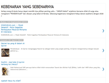 Tablet Screenshot of kebenaranyangsebenarnya.blogspot.com