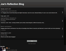 Tablet Screenshot of joesreflectionblog.blogspot.com