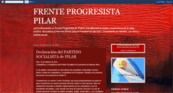 Desktop Screenshot of frenteprogresistaenpilar.blogspot.com