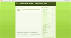 Desktop Screenshot of generationgreenblog.blogspot.com