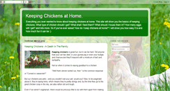 Desktop Screenshot of keepingchickens.blogspot.com