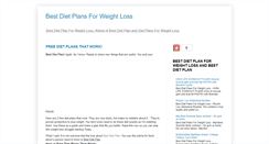 Desktop Screenshot of best-diet-plansforweight-loss.blogspot.com